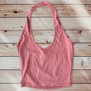 Zaful ribbed knit halter top